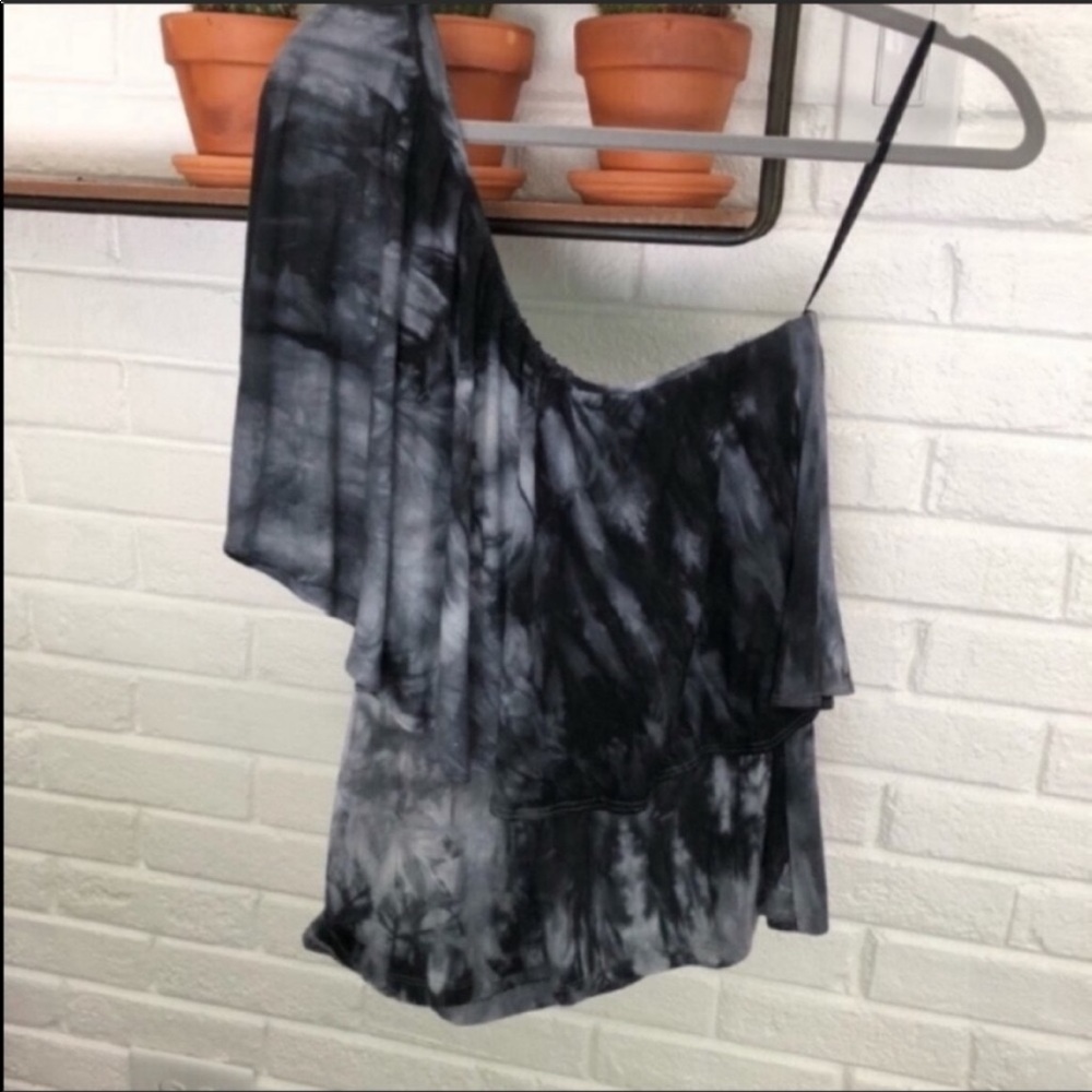 DREW One Shoulder Tie Dye Blouse